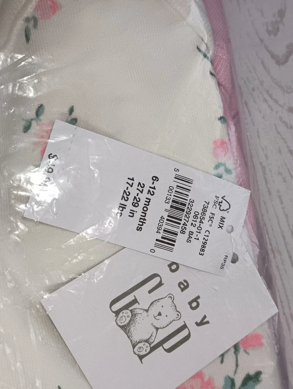 Baby Gap Girl's First Favorites 3-Pack Organic Cotton Bodysuit Sz 3-6 M, 12-18 M